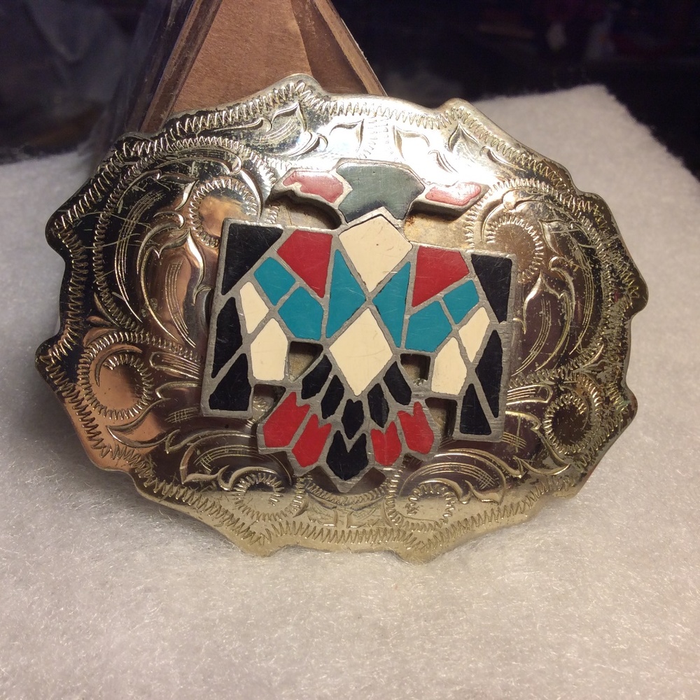 Thunderbird Firebird Inlay women’s Belt Buckle
